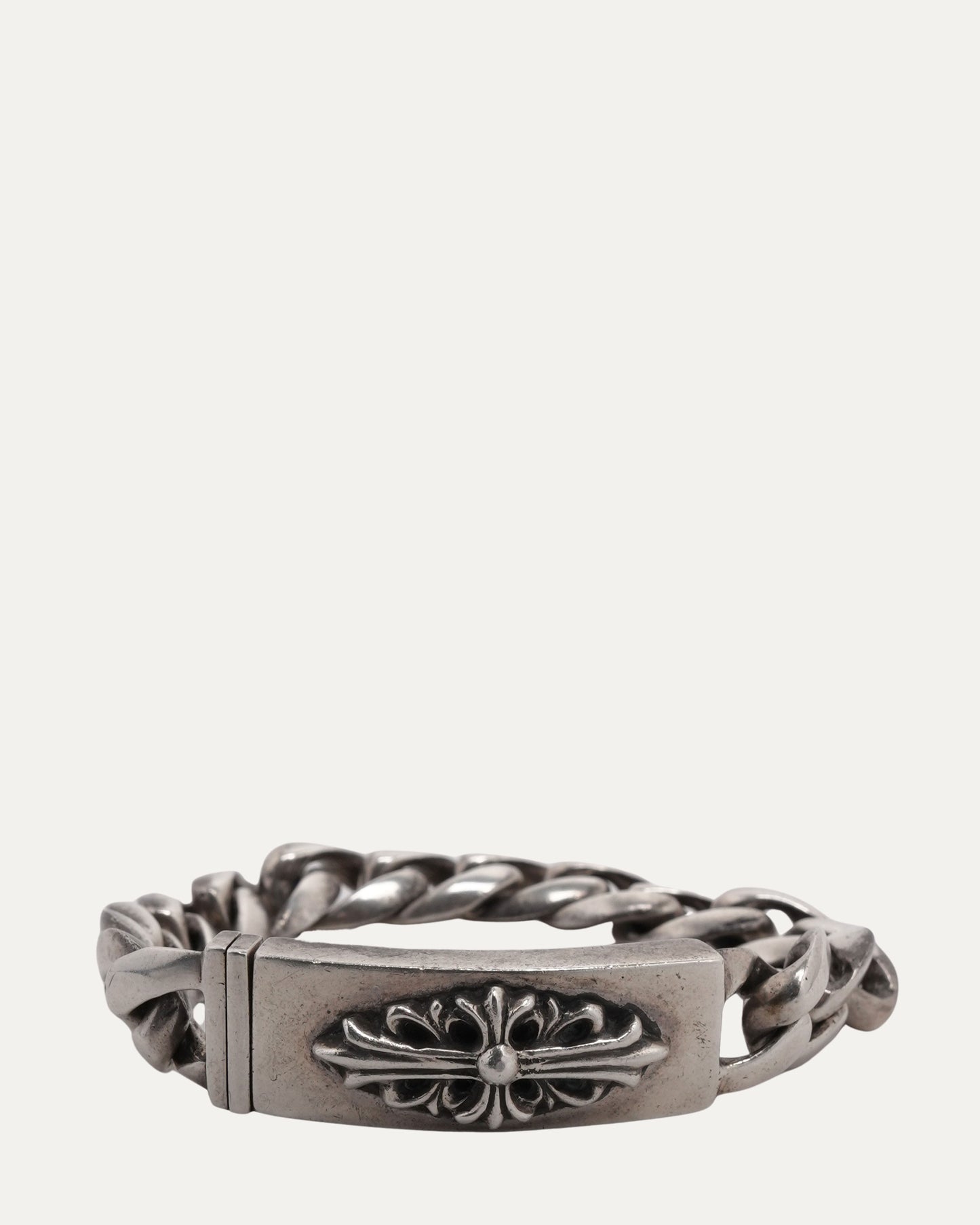 Floral Cross ID Bracelet