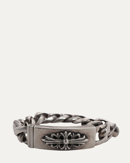 Floral Cross ID Bracelet