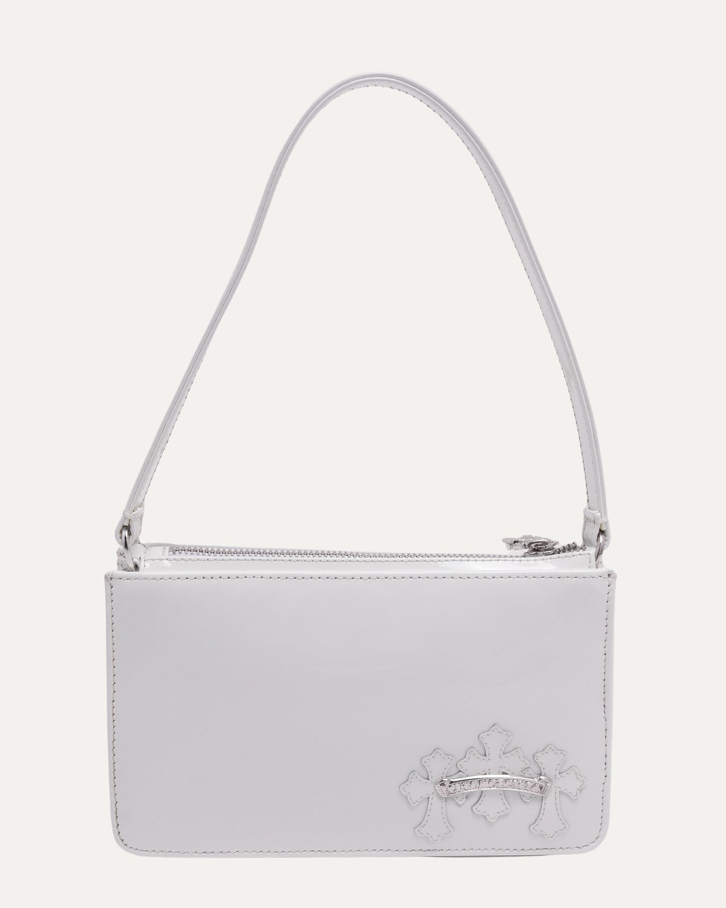 Patent Leather Cemetery Cross Patch Night Bag