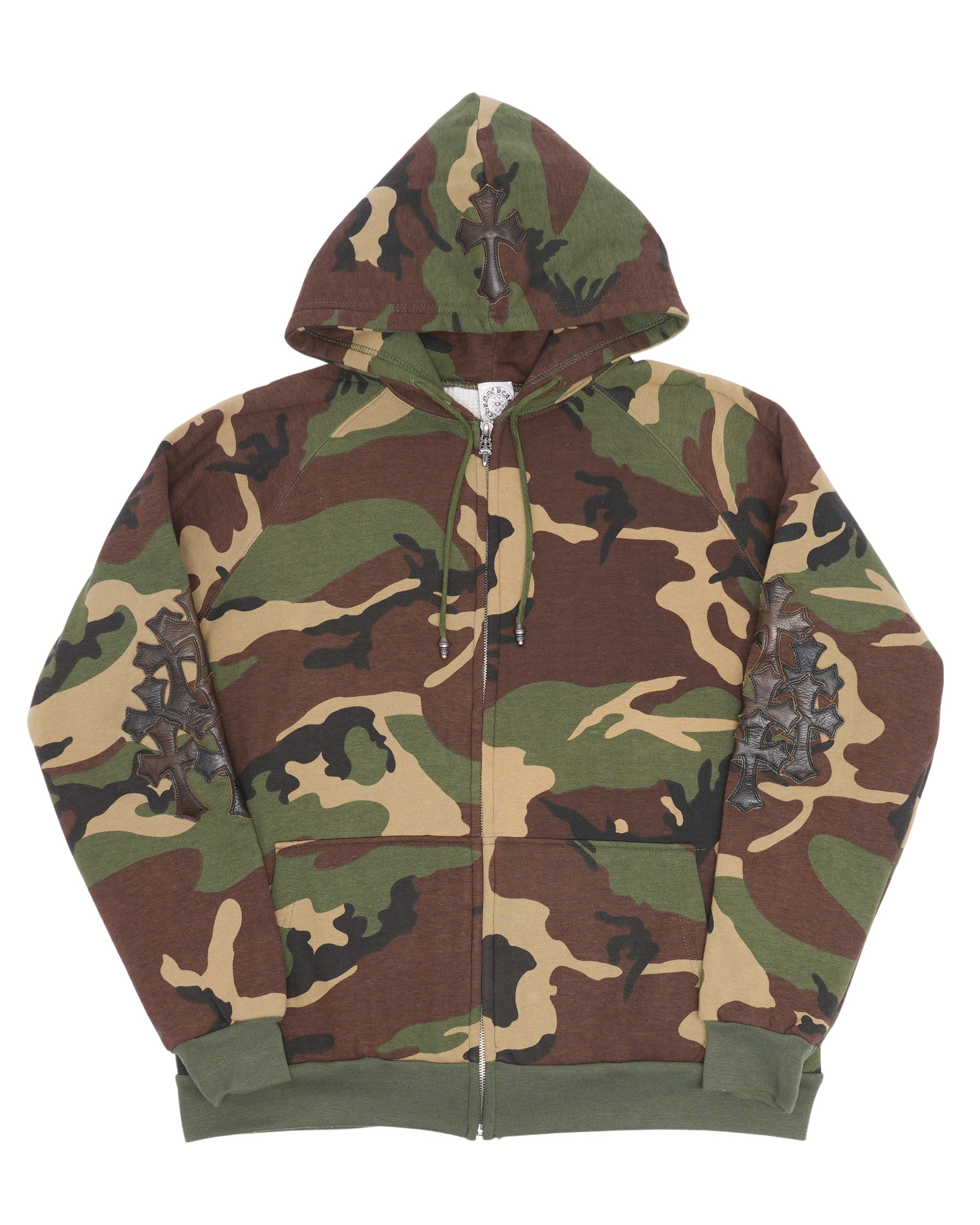 Camouflage Cross Patch Thermal Hoodie