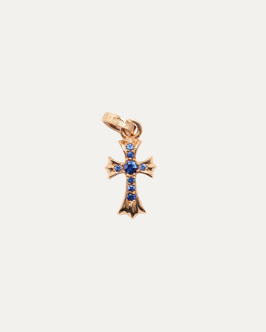 Gold Sapphire Baby Fat Pendant