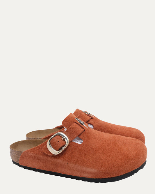 Dagger Embellished Birkenstock Boston Suede Mule
