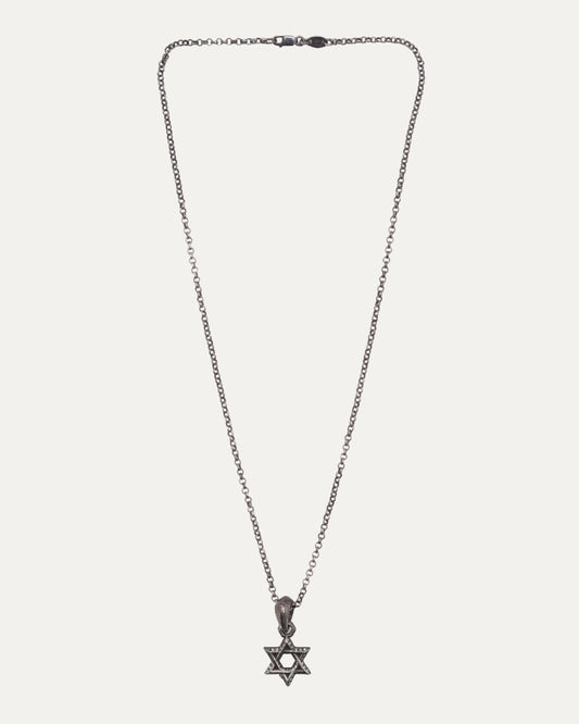 Diamond Star of David Necklace