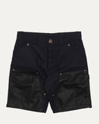 Nylon and Leather Double Knee Shorts