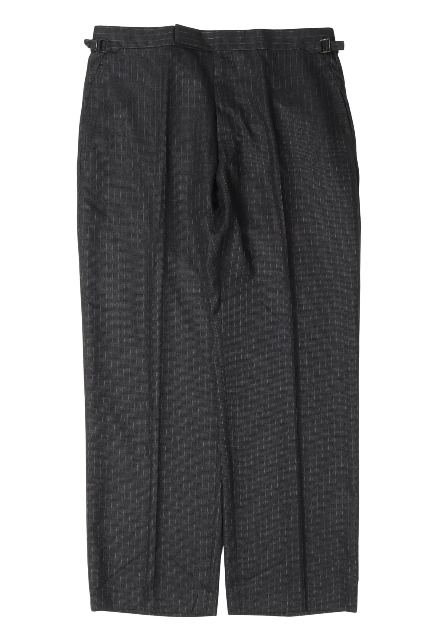 Pinstripe Silk-Wool Blend Trousers