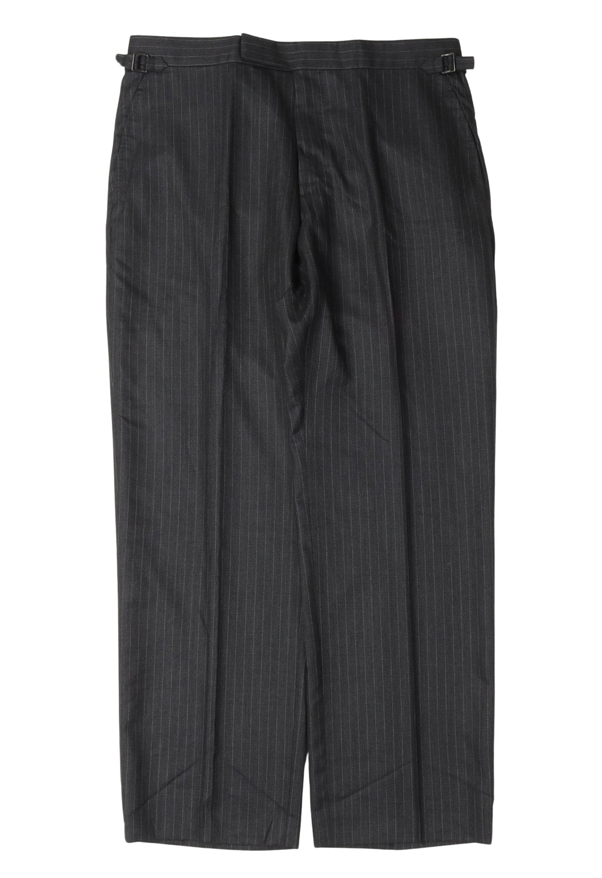 Pinstripe Silk-Wool Blend Trousers