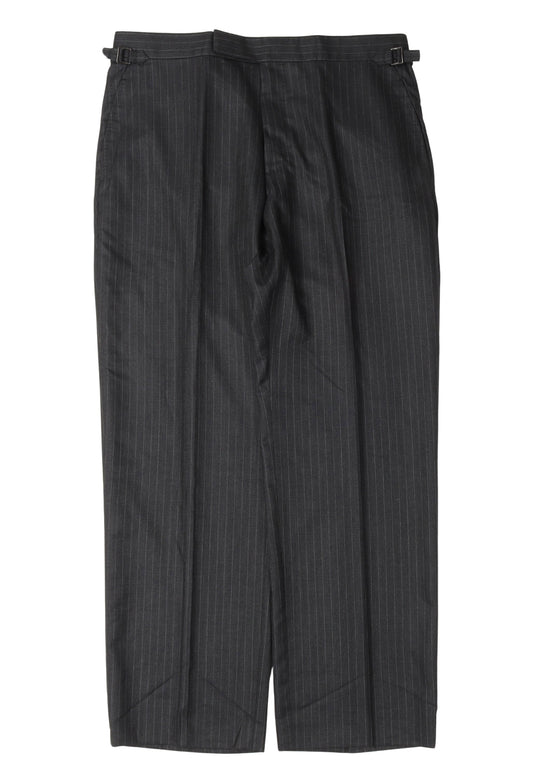 Pinstripe Silk-Wool Blend Trousers