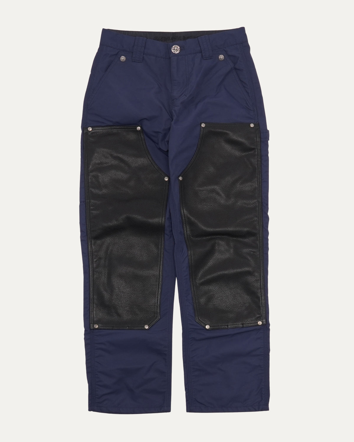 Nylon and Leather Double Knee Carpenter Pants