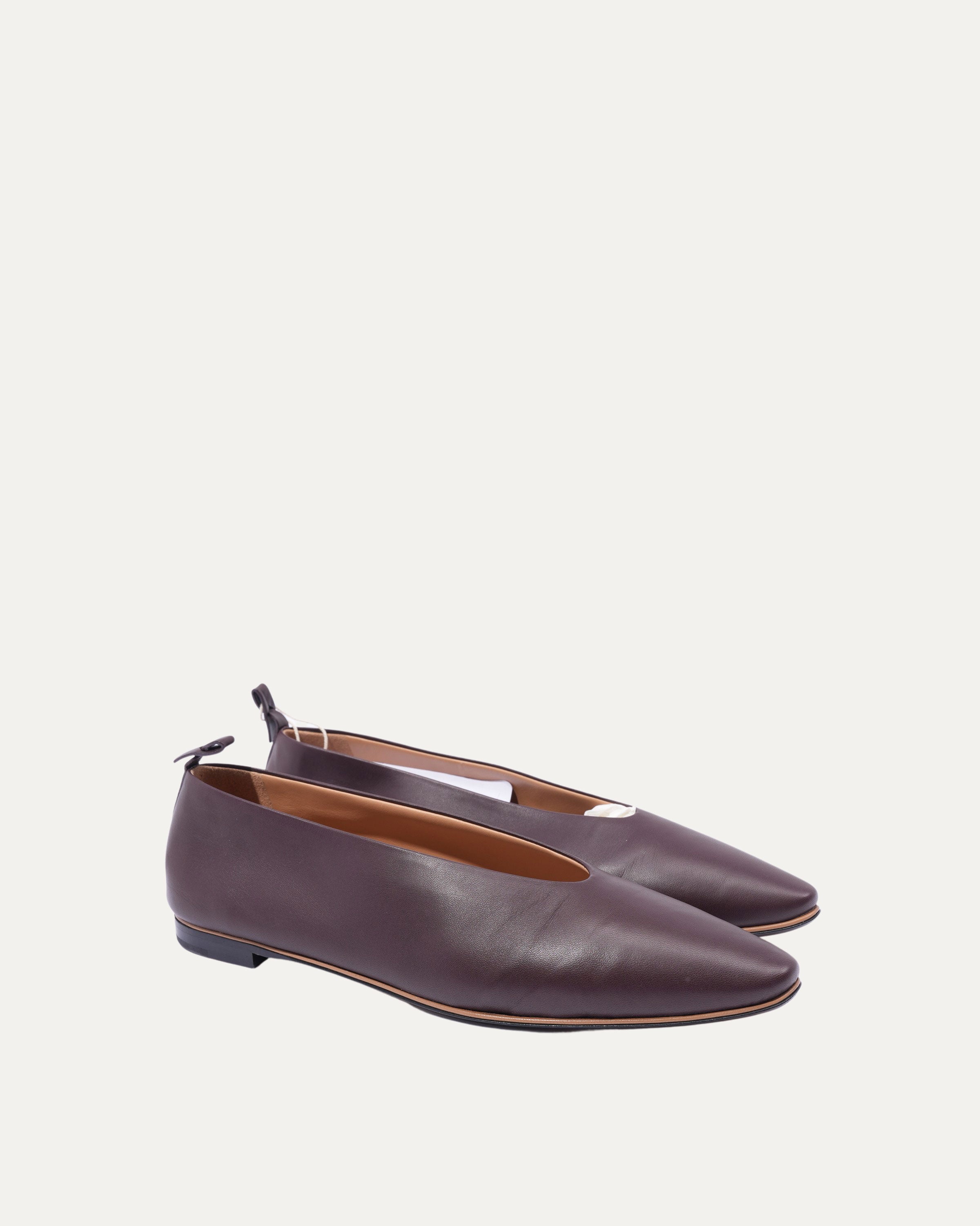 Pointed Toe Leather Ballet Flats