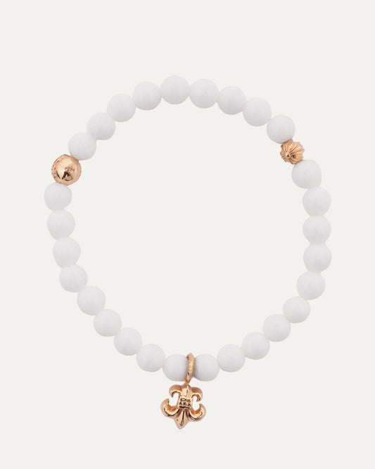 22k Gold Fleur Bead Bracelet