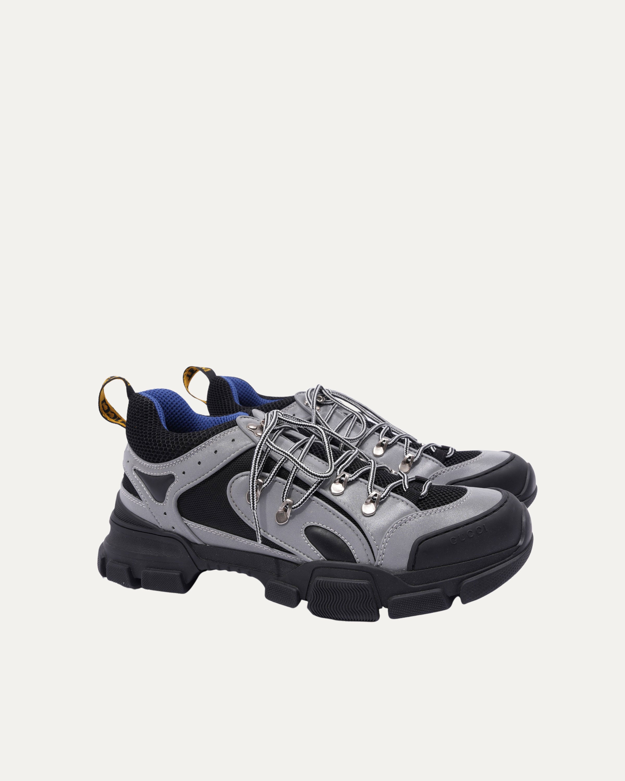 Flashtrek Reflective Rubber Leather And Mesh Sneakers