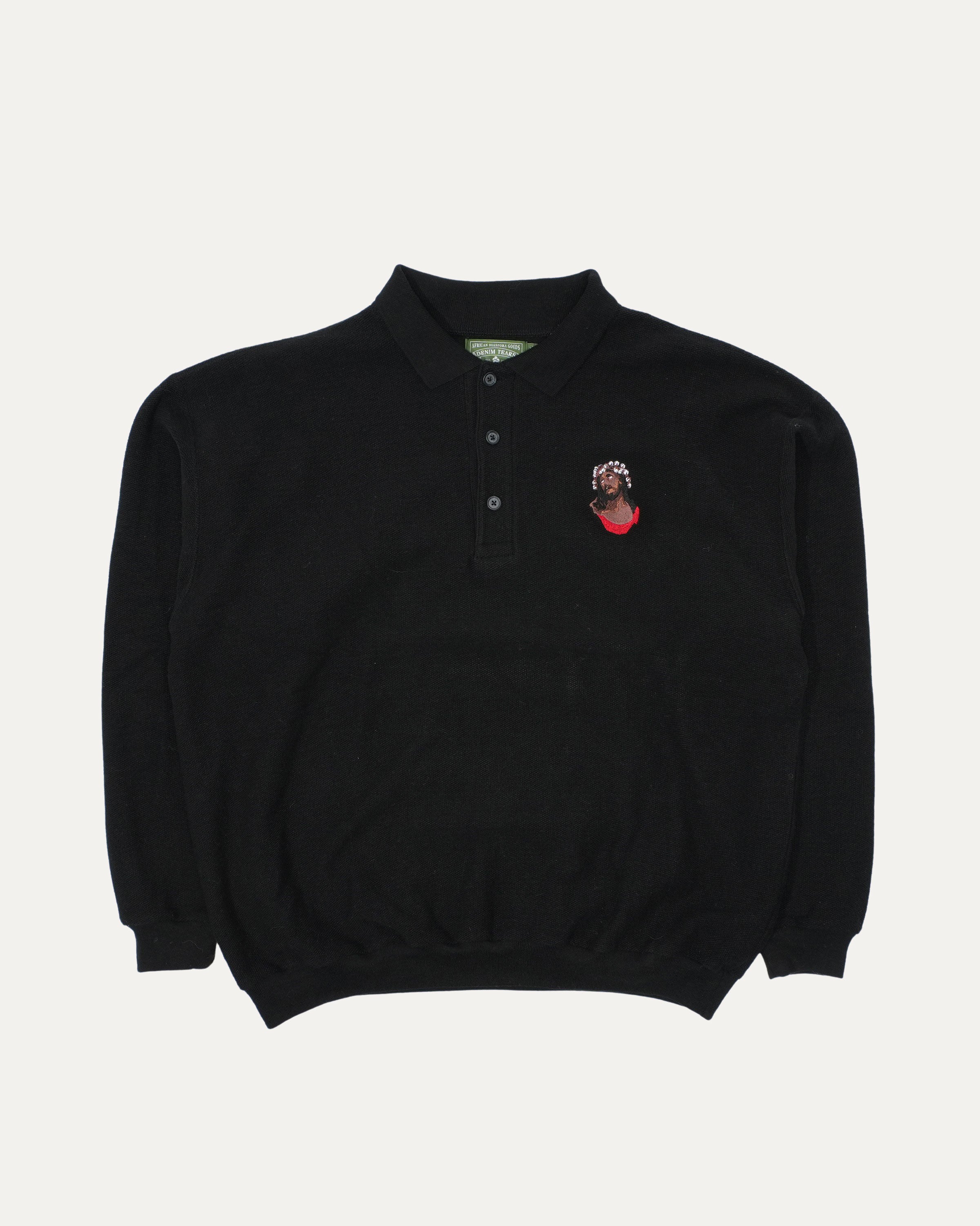 Jesus Long Sleeve Polo Shirt