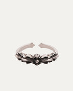 Mini Double Floral Cross Ring