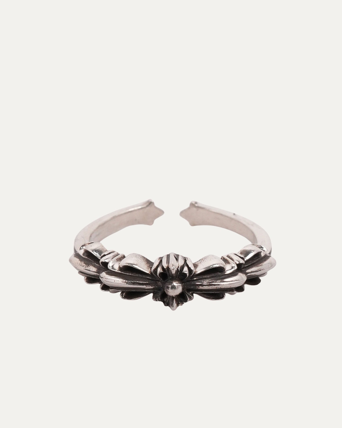 Mini Double Floral Cross Ring