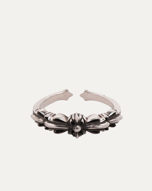 Mini Double Floral Cross Ring