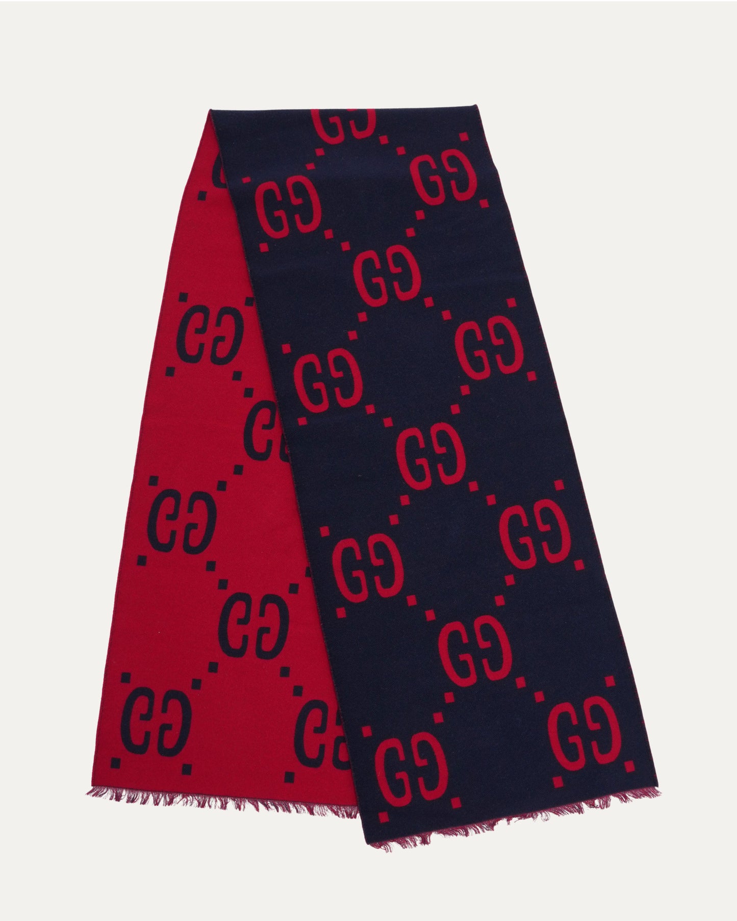 Jacquard GG Monogram Wool-Silk Blend Scarf