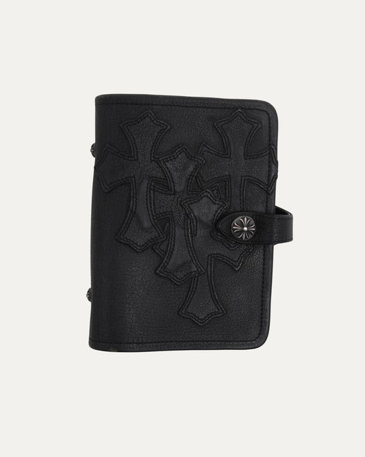Cross Patch Leather Binder