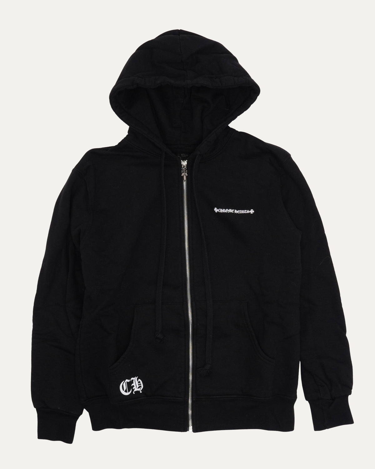 Plus Cross Logo Thermal Zip Up Hoodie