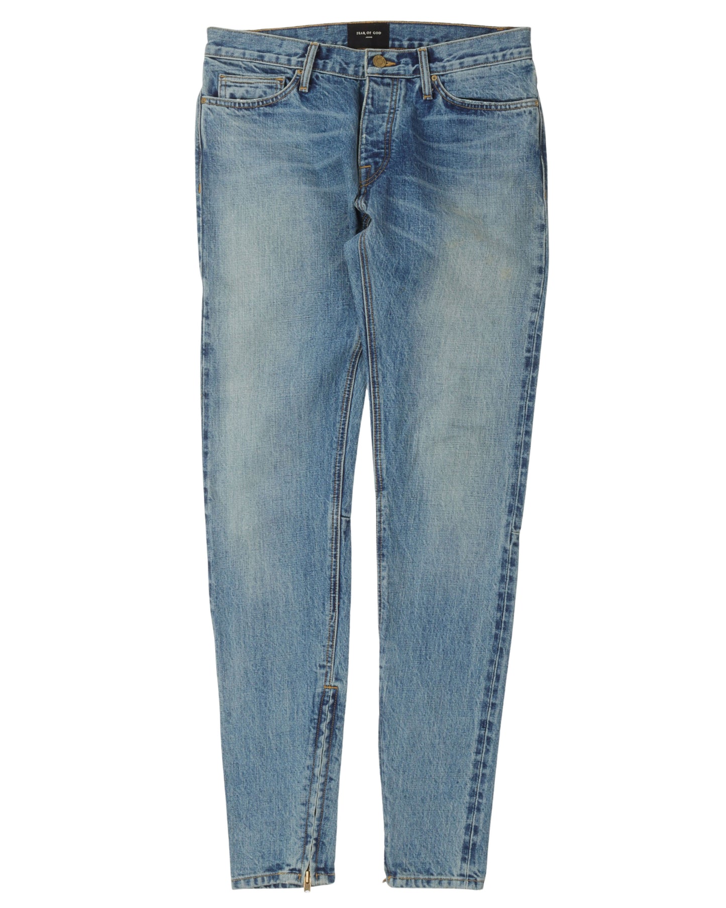 Zipper Skinny Jeans