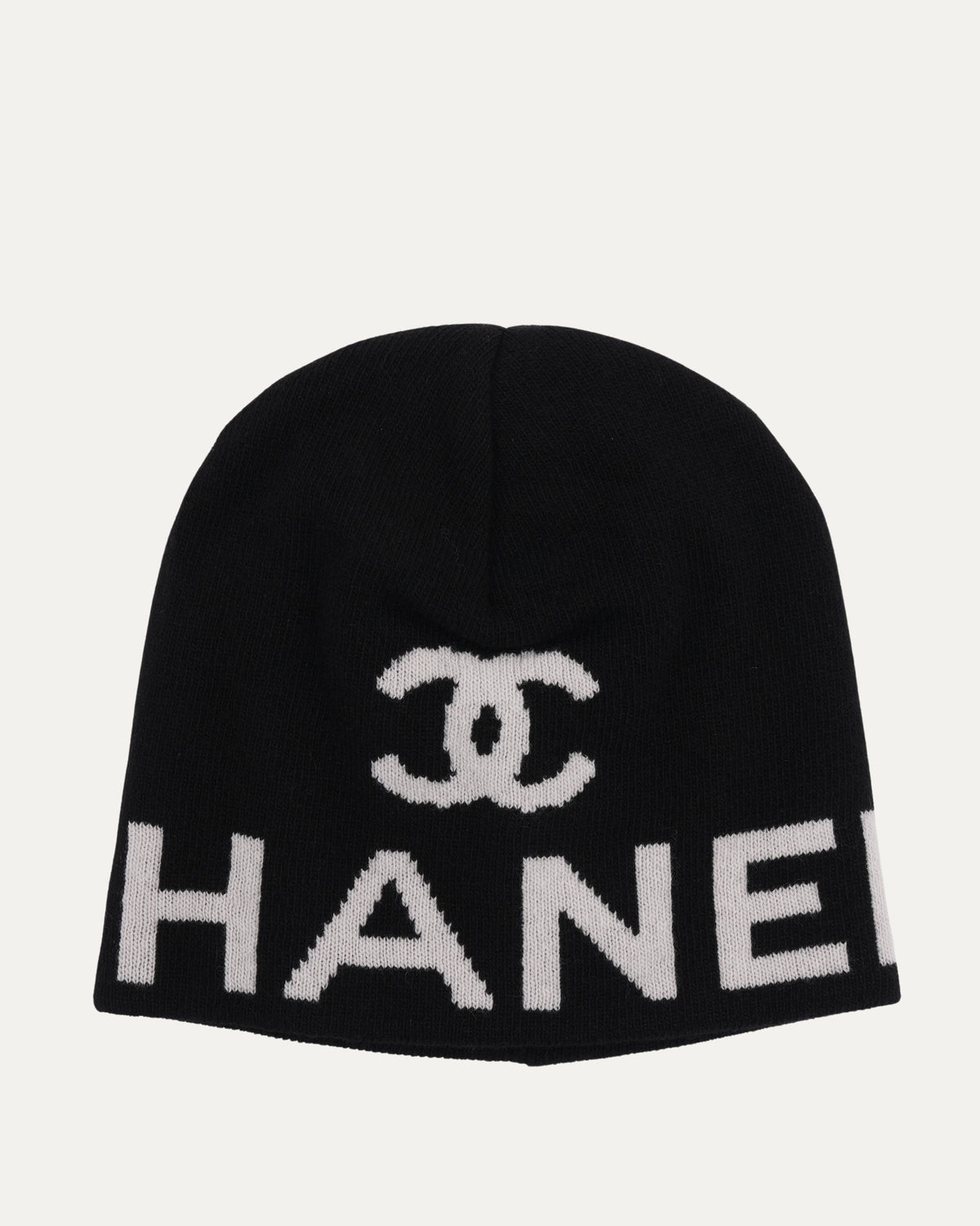 Cashmere-Wool Blend CC Knit Beanie