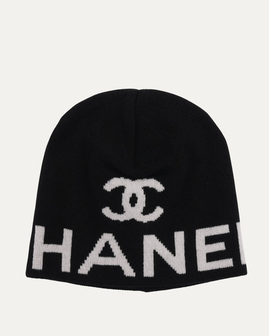 Cashmere-Wool Blend CC Knit Beanie