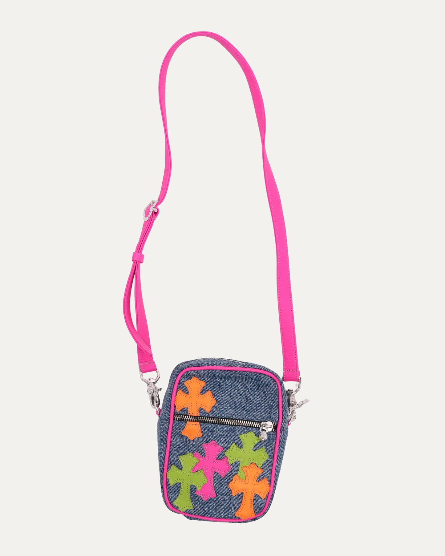Cross Patch Denim Cross Body Taka Bag