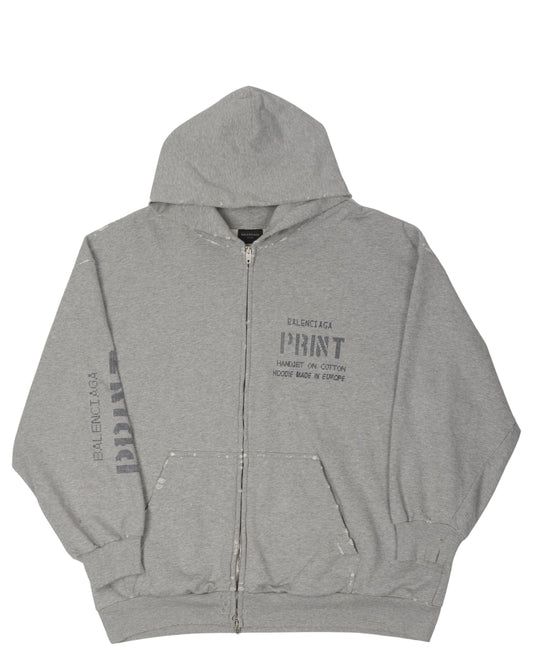 SS23 Print Shop Zip Up Hoodie
