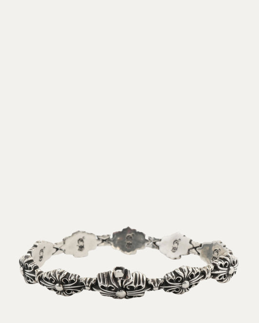 Floral Cross Link Bracelet