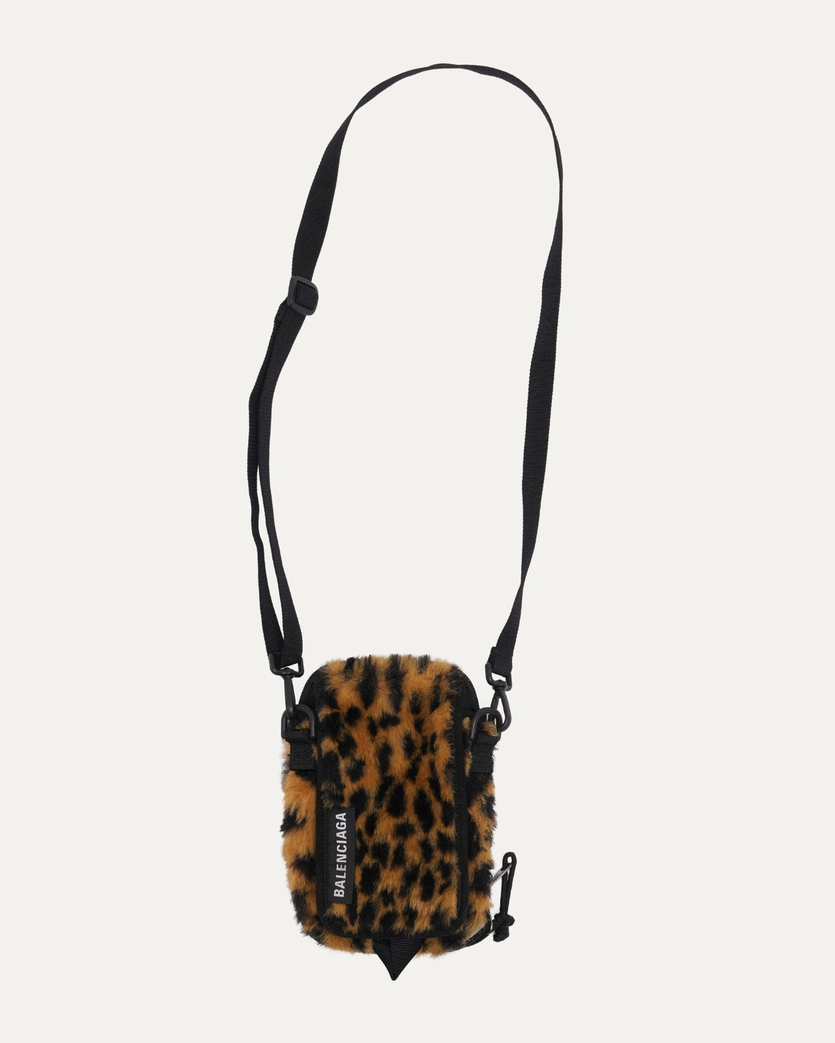 Faux Fur Explorer Leopard Crossbody Bag