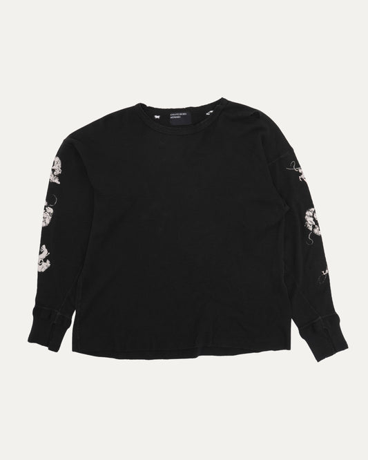 Distressed Long Sleeve Rat Thermal Shirt