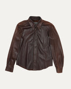 Fleur Yoke Leather Shirt