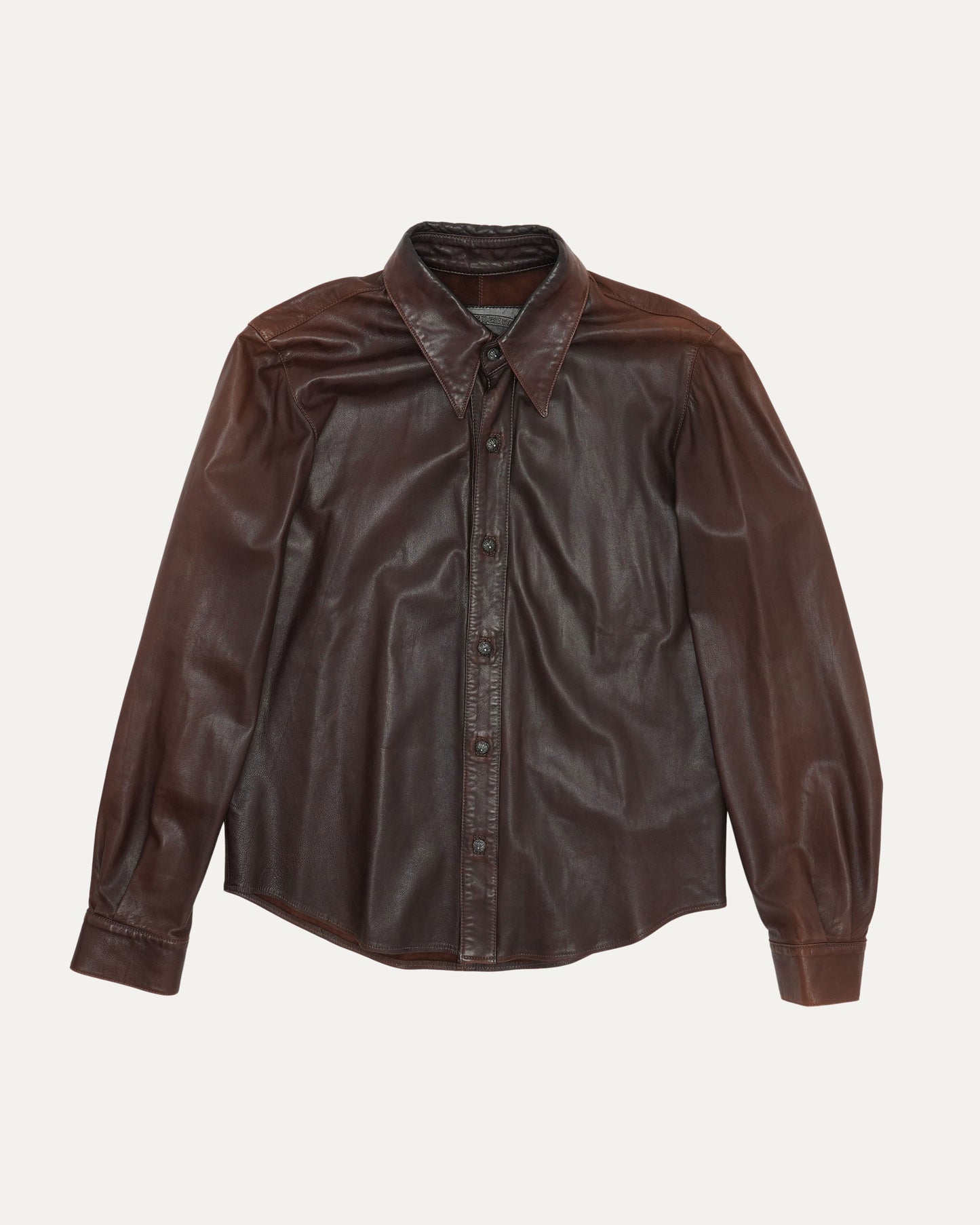Fleur Yoke Leather Shirt