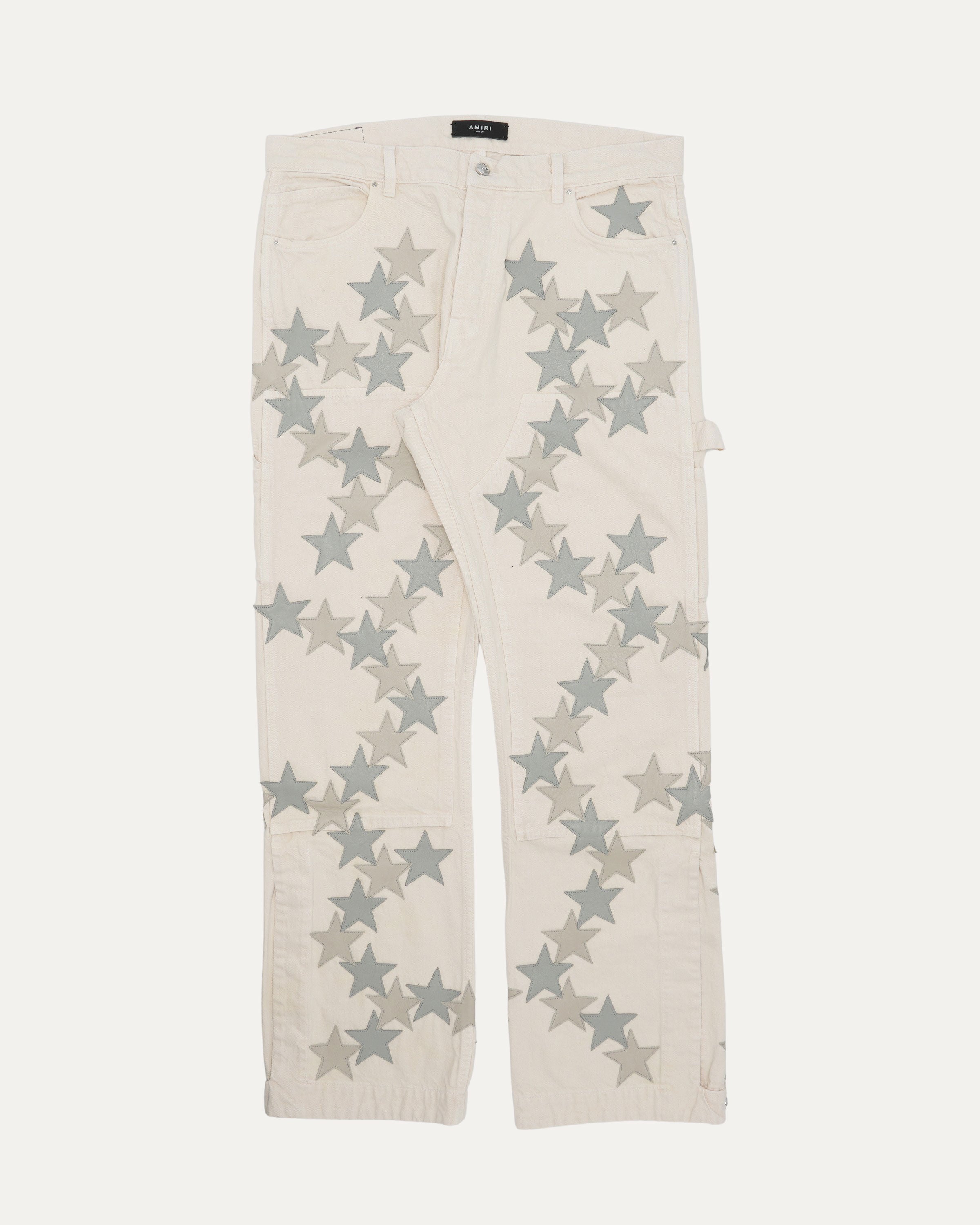 Chemist Leather Star Patch Double Knee Carpenter Pants