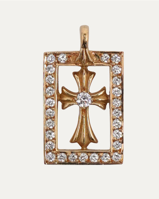 22k Gold Diamond Framed Baby Fat Pendant