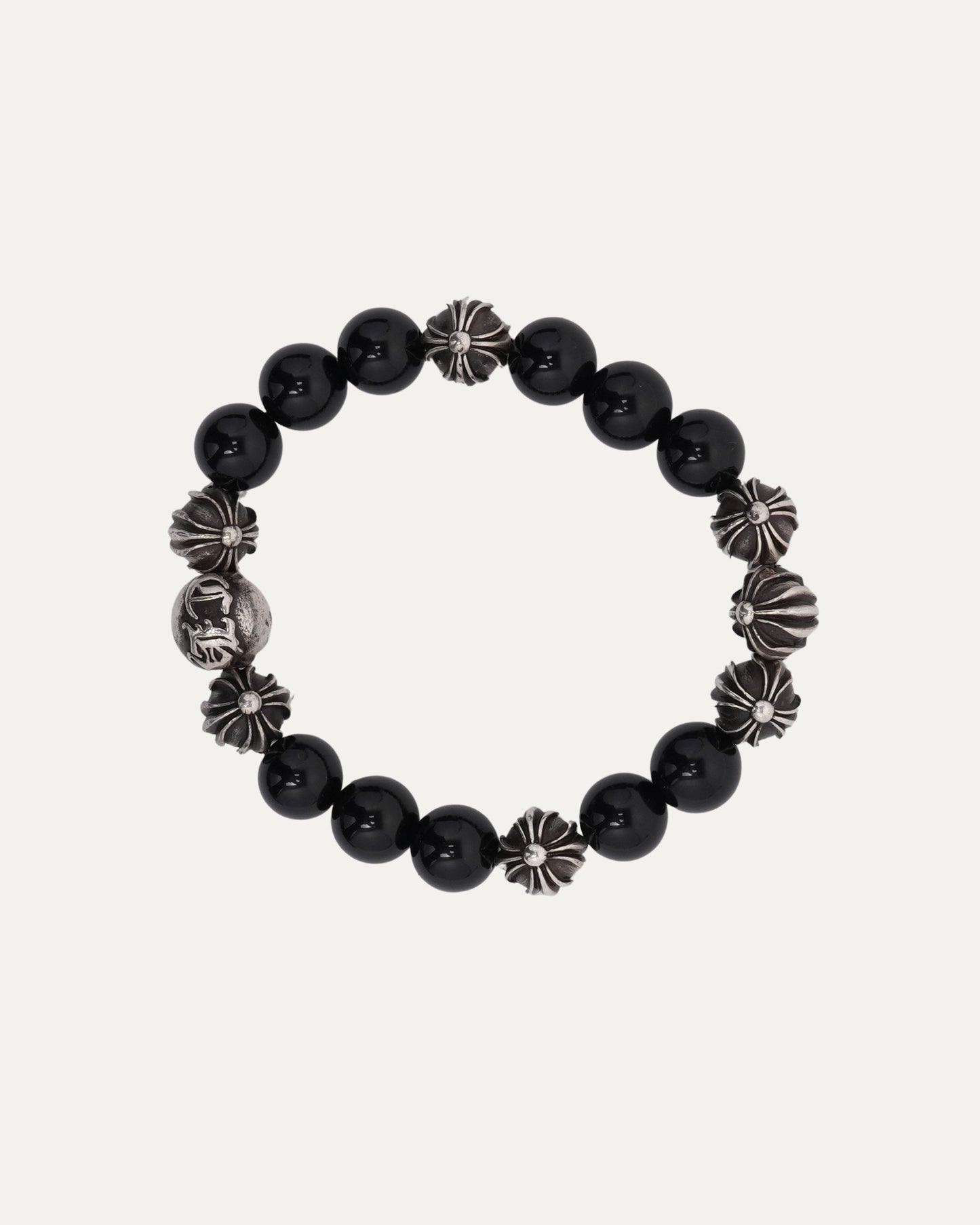 6mm Onyx Multi Charm Bead Bracelet