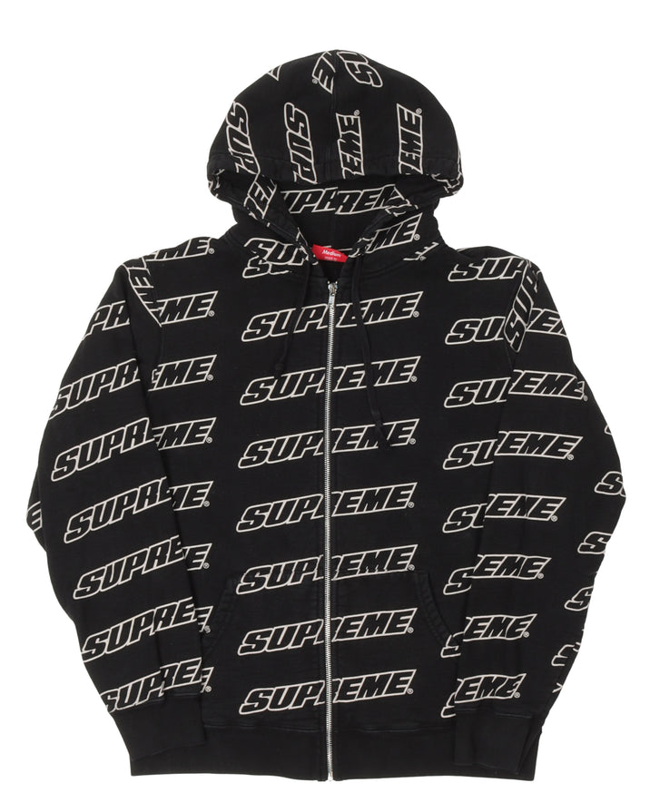 Supreme Hooded Track Zip Up Sweat Red Men's - FW15 - US