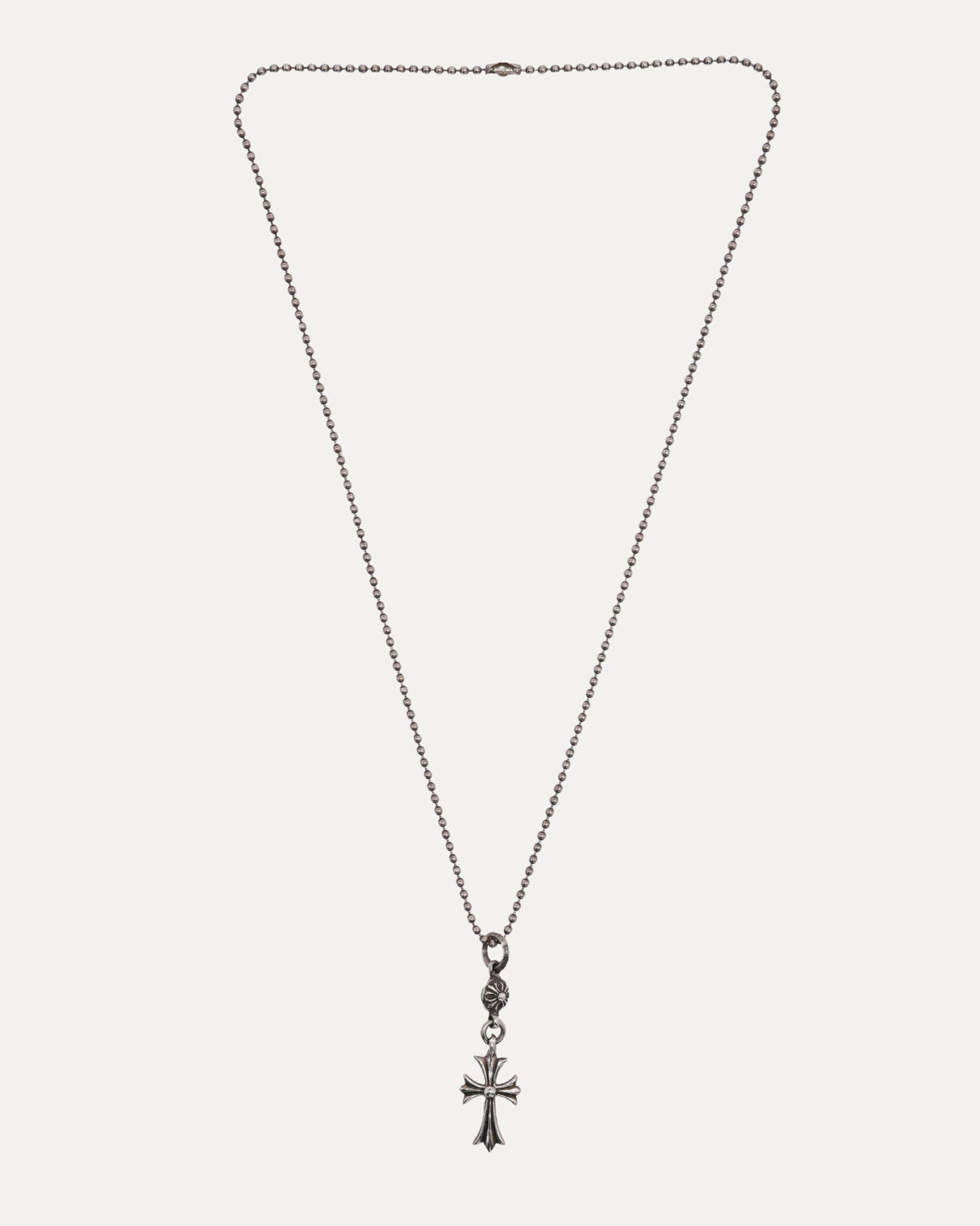 Small Cross and Plus Ball Pendant with Ball Chain