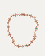 Gold Emerald Tiny E Bracelet