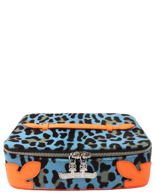 St Barth Leather & Pony Hair Jewelry Case