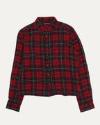Virgin Wool Cross Patch Flannel Shirt