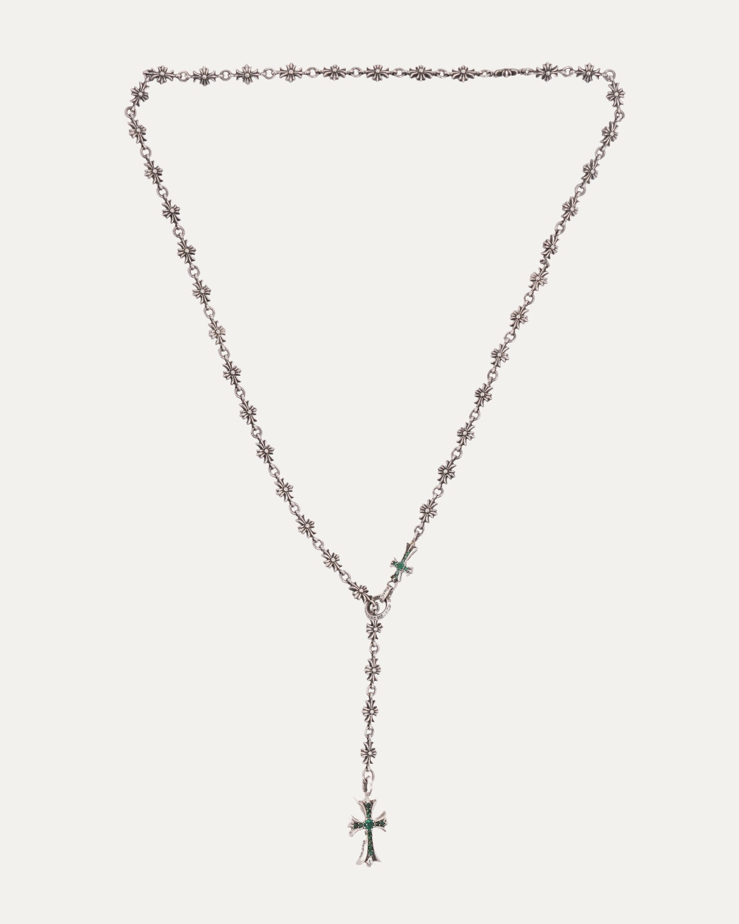 Emerald Tiny E Choke Chain Necklace
