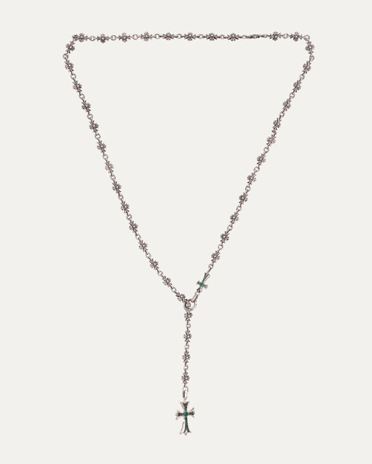 Emerald Tiny E Choke Chain Necklace