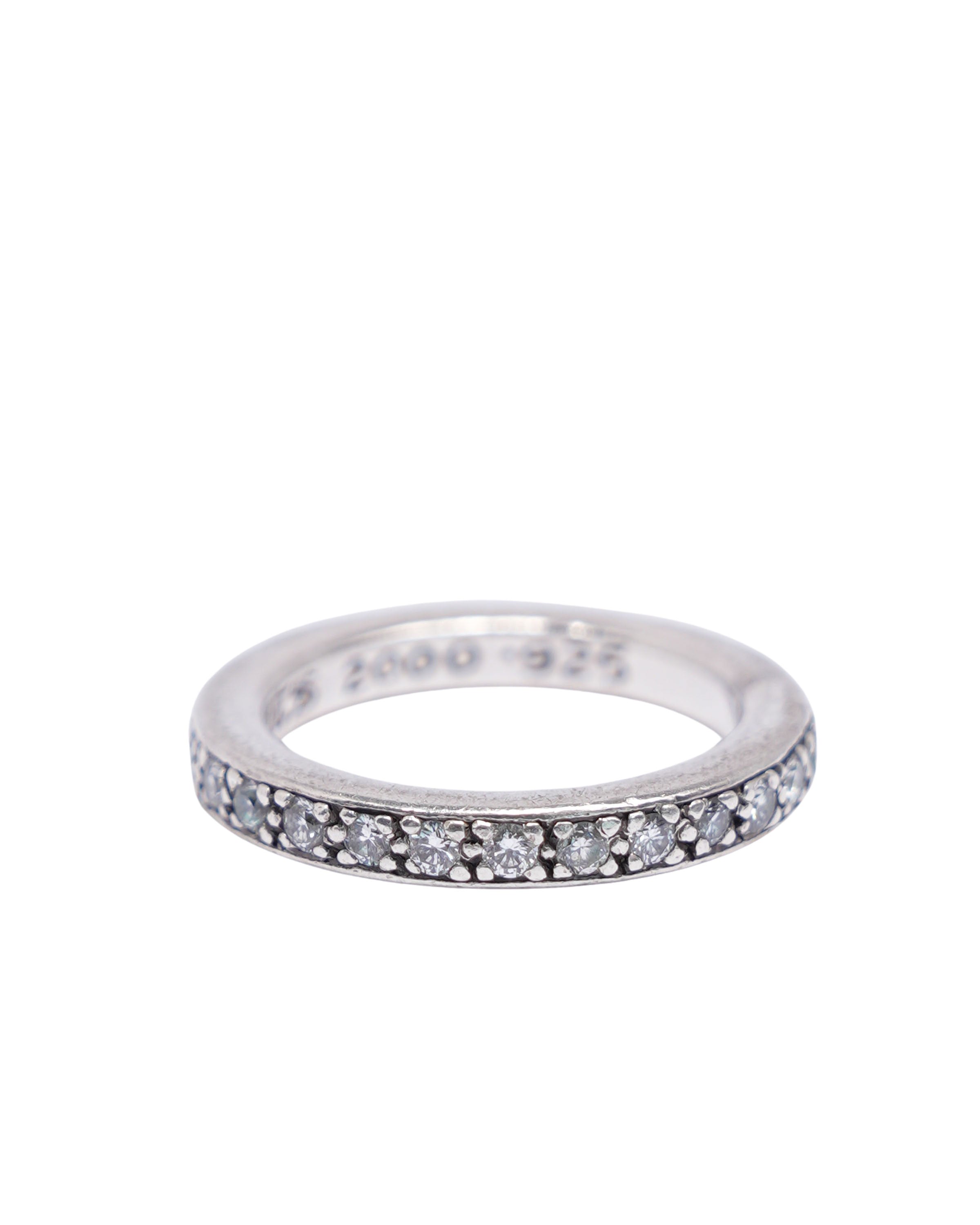 Silver & Diamond Band Ring