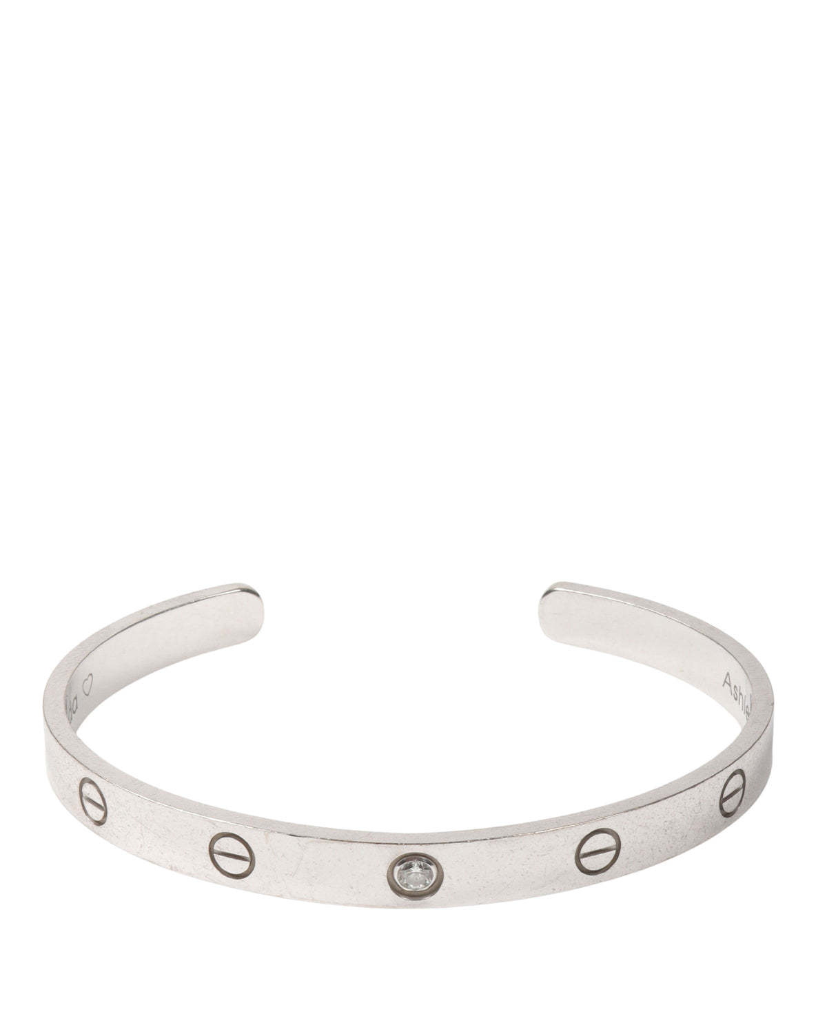 Engraved Diamond Love Bracelet