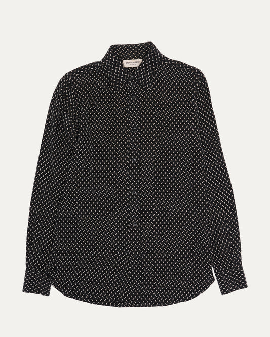 Silk Dash Print Shirt