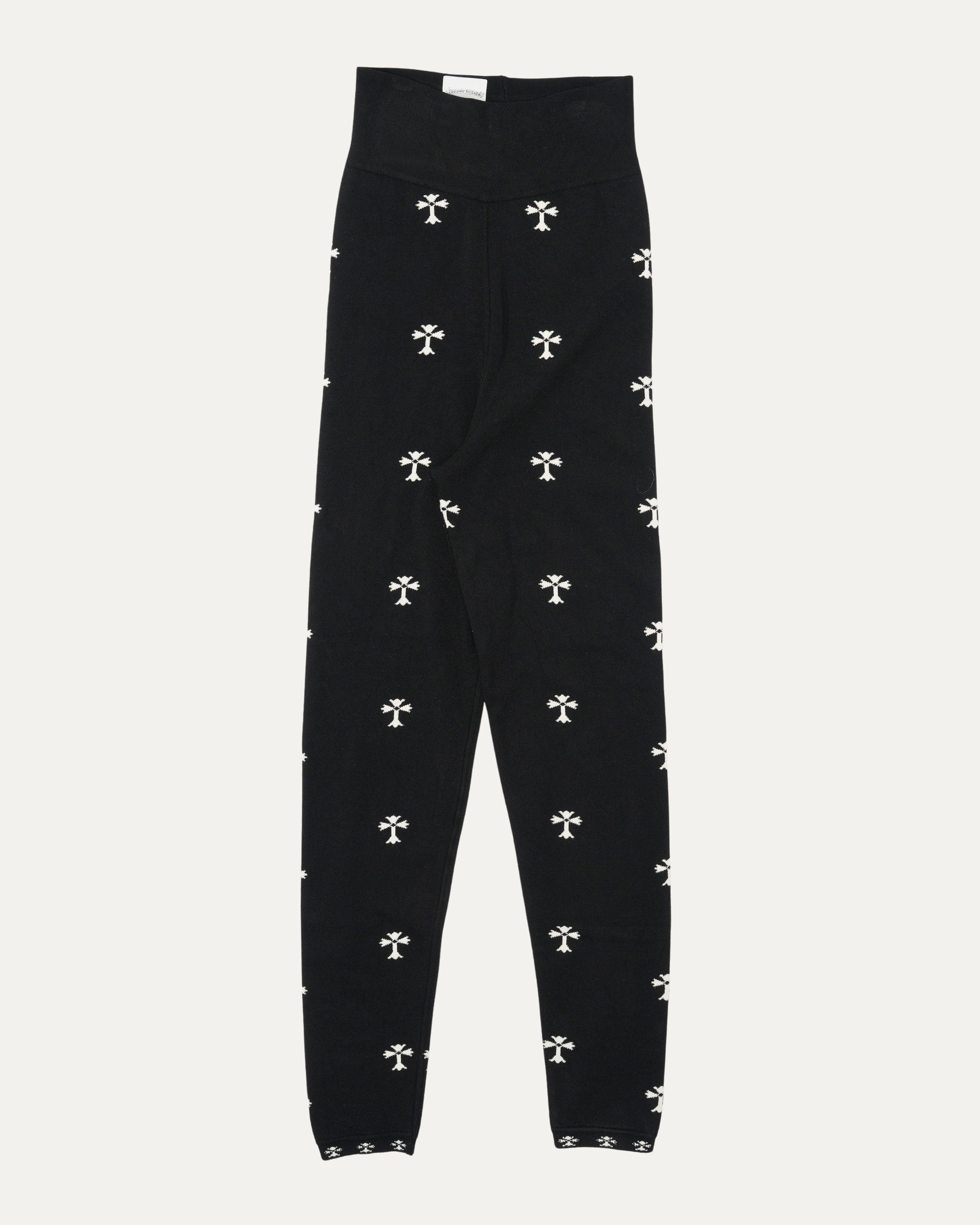 Cross Motif Knit Leggings