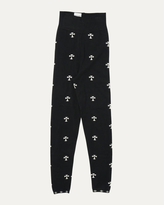 Cross Motif Knit Leggings