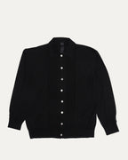 Silk Cashmere Blend Cross Patch Switchblade Cardigan Sweater