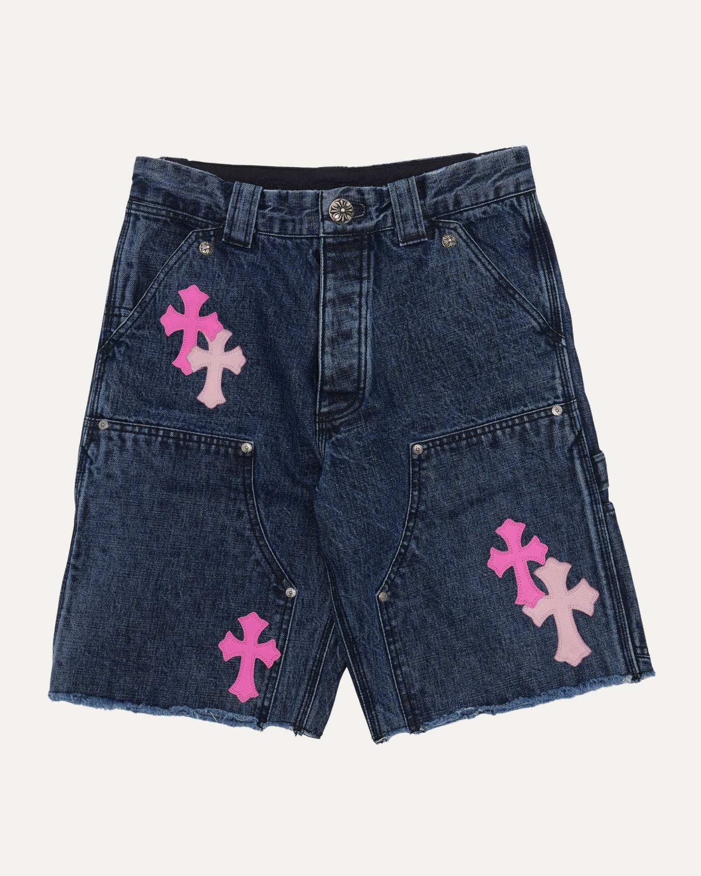 Turbo Diesel Cross Patch Double Knee Jean Shorts