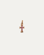 Gold Pink Sapphire Baby Fat Pendant